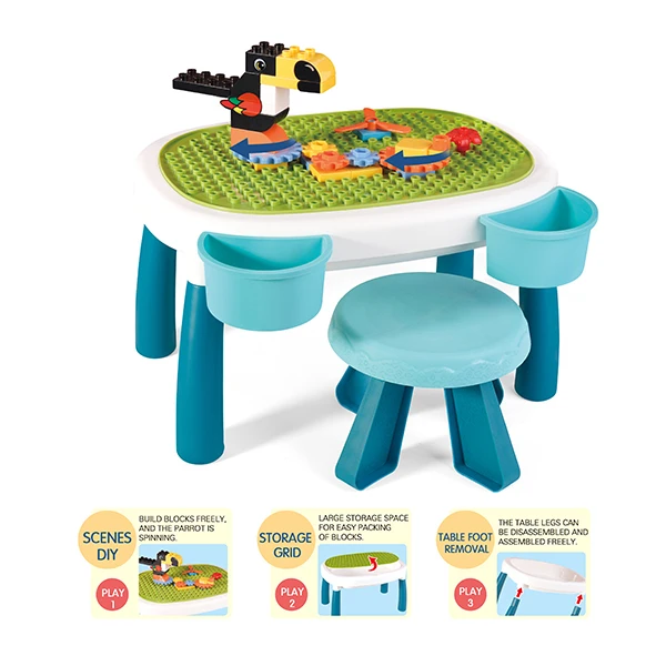 ECO-FRIENDLY PLAY TABLE WITH STOOL
