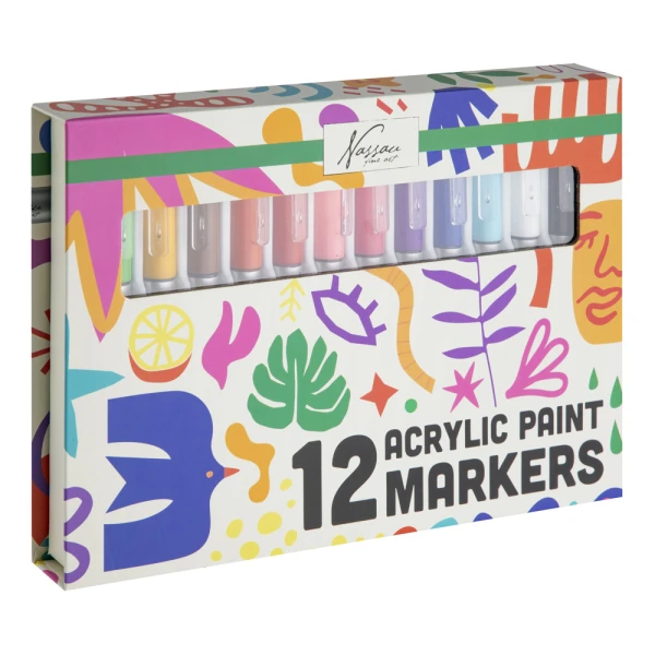ACRYLIC MARKERS 12 pcs.