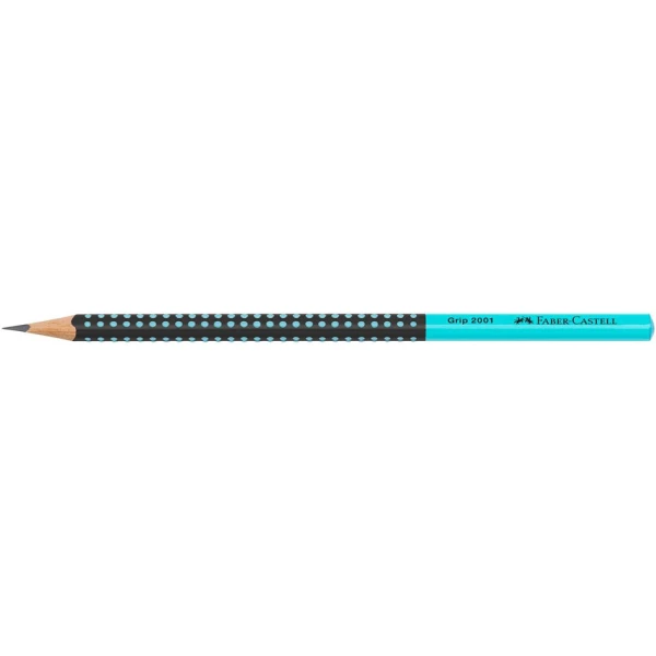 FABER-CASTELL ΜΟΛΥΒΙ GRIP HB ΔΙΧΡΩΜΟ ΜΑΥΡΟ/ΤΥΡΚΟΥΑΖ