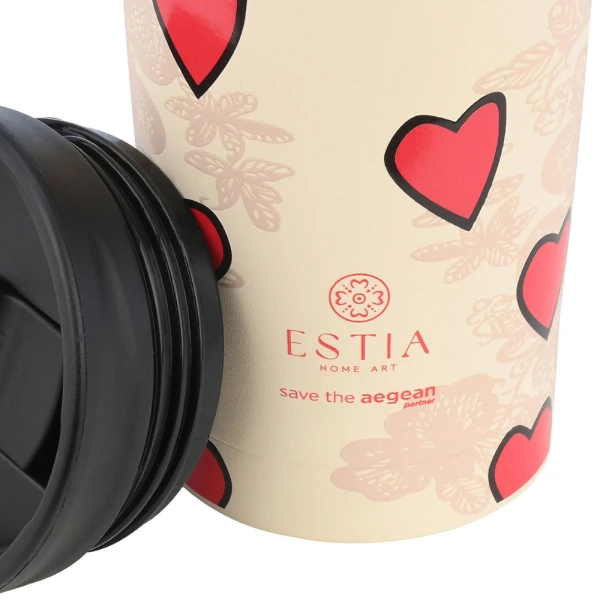 ESTIA HOME ART TRAVEL MUG 350ml - TENDER LACE