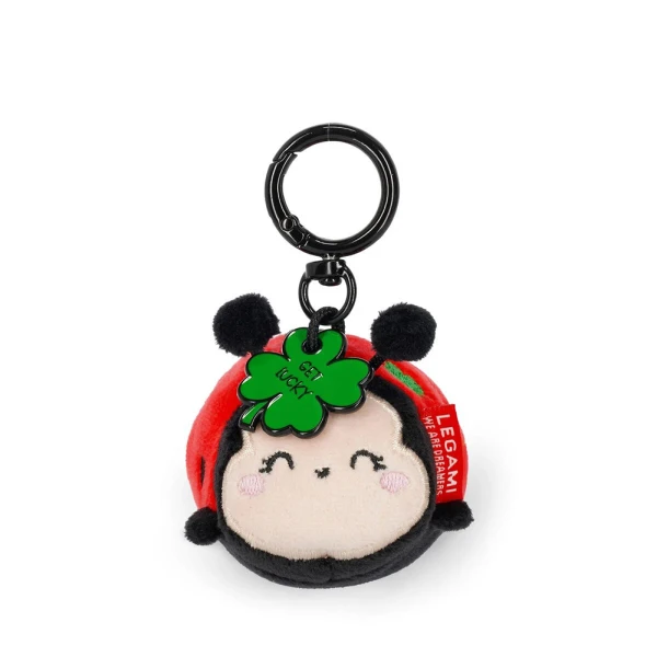 LEGAMI KEY RING SUPER SOFT PLUSH LADYBUG
