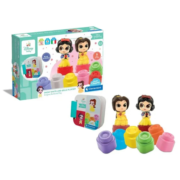 SOFT CLEMMY DISNEY PRINCESS SET WITH 6 SOFT PREMIUM BRICKS FOR 10-36 MONTHS