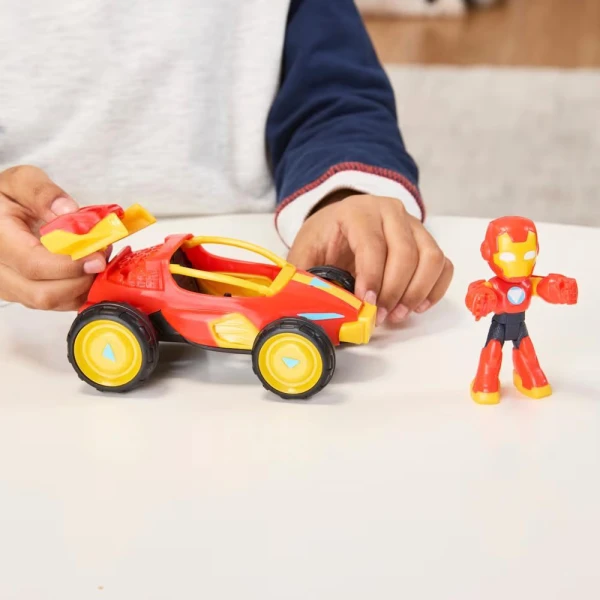 MARVEL IRON MAN AND HIS AWESOME FRIENDS IRON MAN VEHICLE AND FIGURE