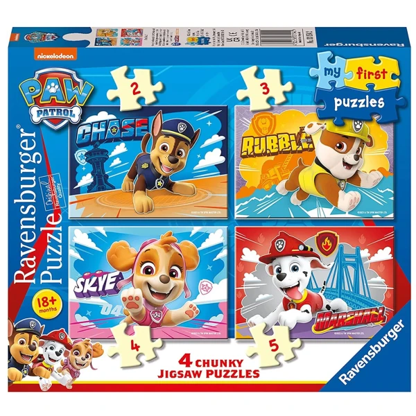 RAVENSBURGER MY FIRST PUZZLES 2-3-4-5 pcs PAW PATROL