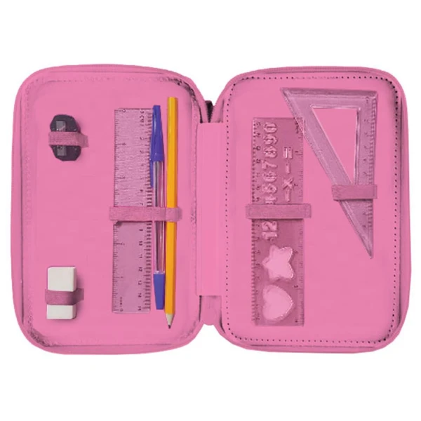 MUST DOUBLE FULL PENCIL CASE 15X5X21 cm STAR LOVE