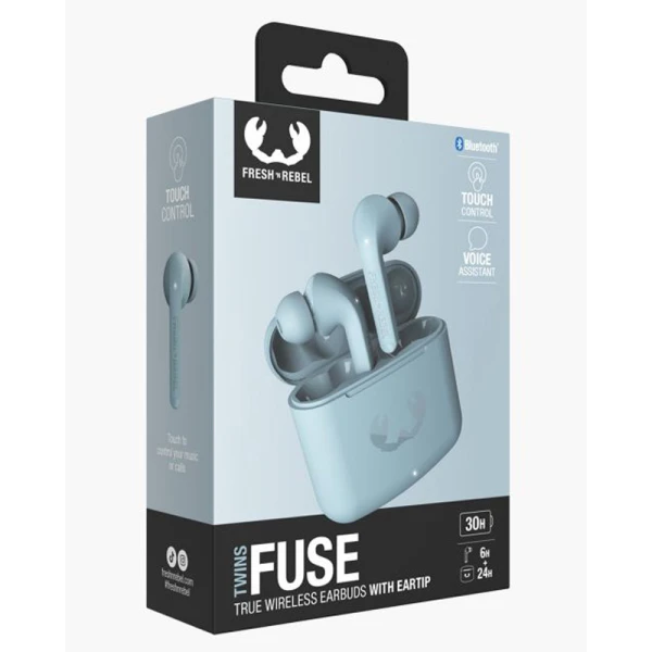 FRESH n REBEL HEADPHONES TWINS FUSE TRUE WIRELESS DUSKY BLUE