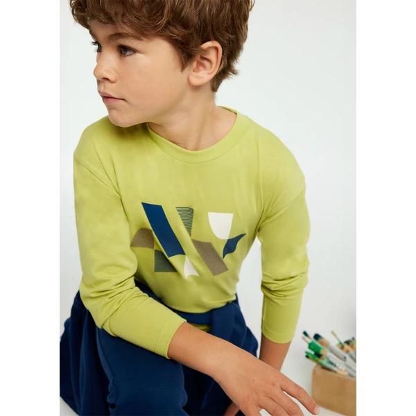 MAYORAL LONG SLEEVES BLOUSE RELIEF LIME
