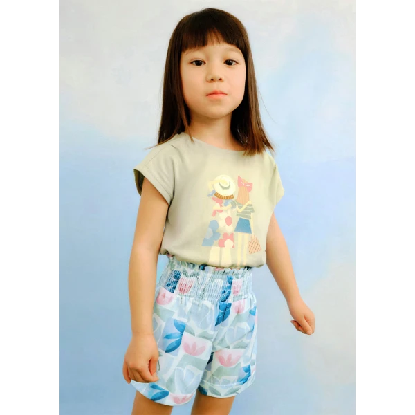 MAYORAL TROUSERS SHORT PRINTED MINT 
