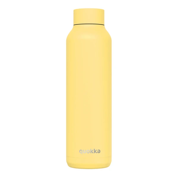 QUOKKA STAINLESS STEEL ΜΠΟΥΚΑΛΙ ΘΕΡΜΟΣ SOLID 630ml - LIGHT YELLOW