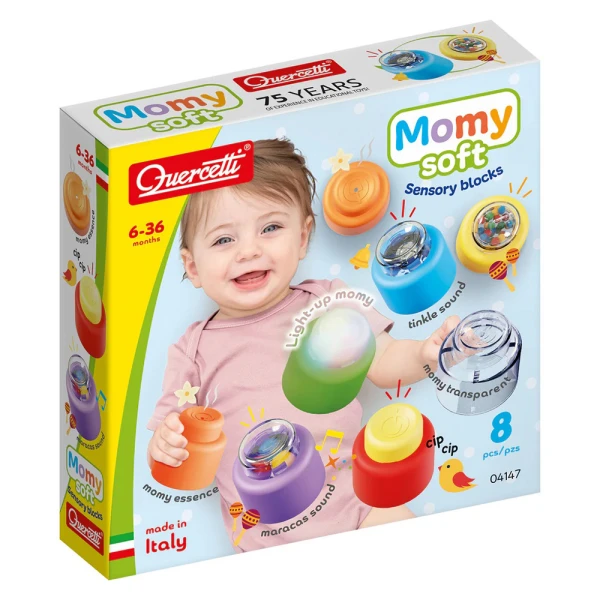 QUERCETTI MOMY SOFT SENSORY BLOCKS 8 pcs