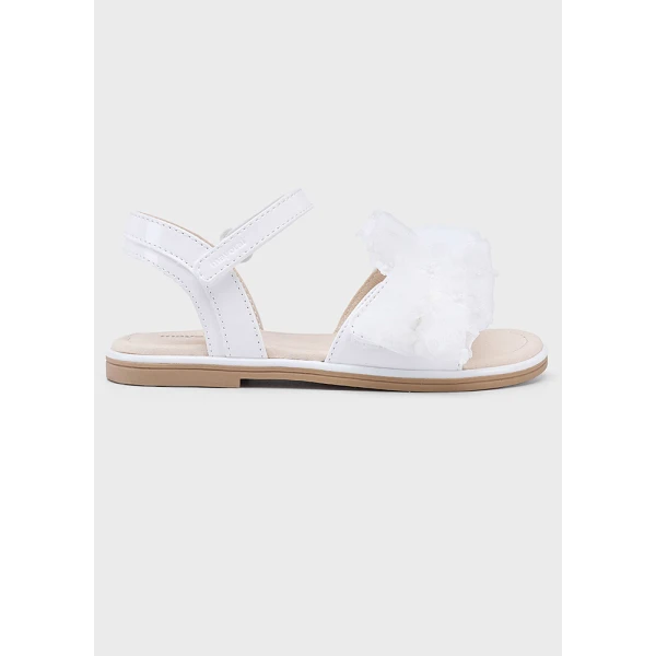 MAYORAL SANDALS PATENT LEATHER WHITE 