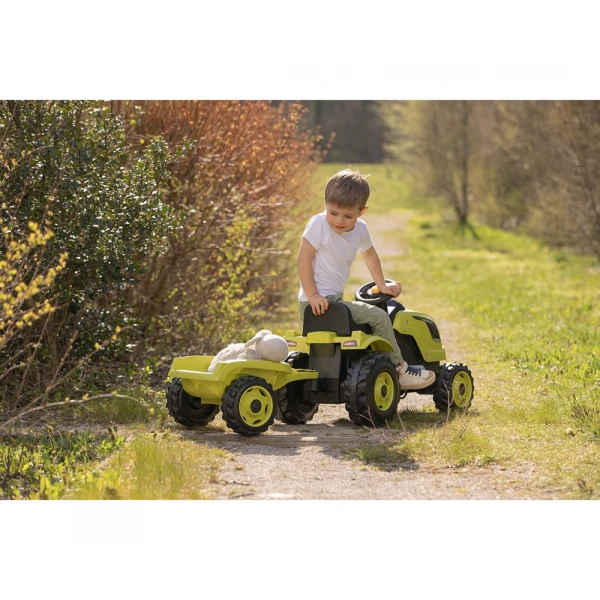 SMOBY FARMER XL GREEN TRACTOR AND TRAILER 