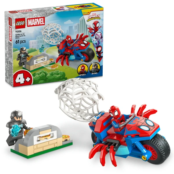 LEGO® MARVEL SPIDEY AND HIS AMAZING FRIENDS ΣΠΑΙΝΤΙ ΜΕ ΤΗ ΜΟΤΟΣΙΚΛΕΤΑ ΤΟΥ VS. ΡΑΙΝΟ