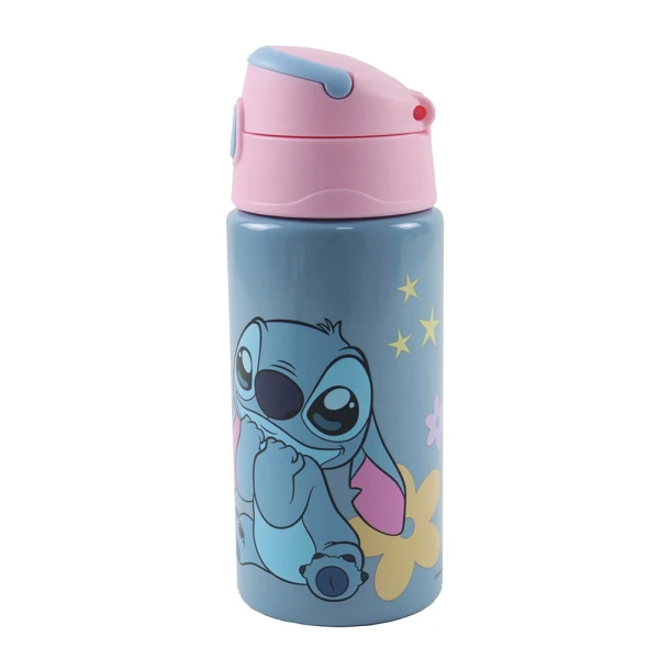 ALUMINUM FLIP WATER BOTTLE 500ml STITCH