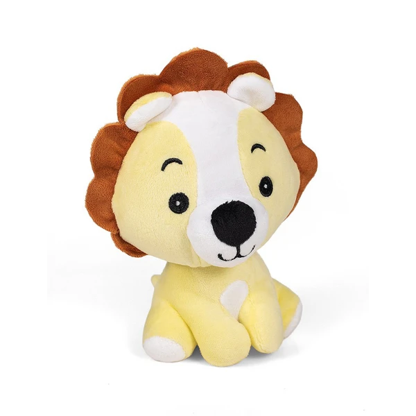 PLUSH ANIMALS 18 cm WITH RATTLE - 6 DESIGNS