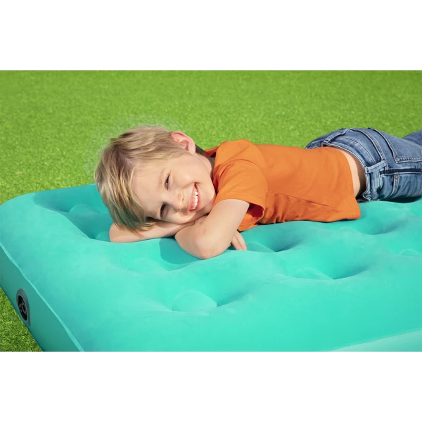 BESTWAY CHILDREN INFLATABLE AIRBED 158X89X18 cm DROWSY DREAMER AIR LIGHT BLUE WITH MANUAL HAND PUMP