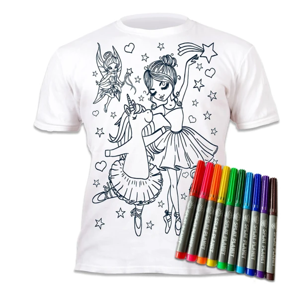 SPLAT PLANET ΠΛΕΝΟΜΕΝΟ T-SHIRT ΖΩΓΡΑΦΙΚΗΣ UNICORN BALLERINA ΜΕ ΜΑΡΚΑΔΟΡΟΥΣ (3-4 ΕΤΩΝ)