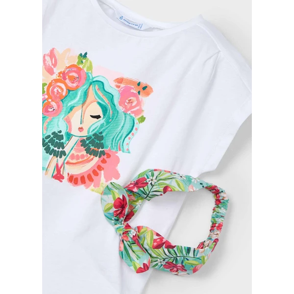 MAYORAL BLOUSE SHORT SLEEVES WHITE-WATER