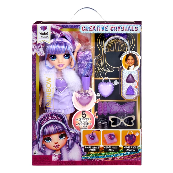 RAINBOW HIGH CREATIVE CRYSTALS FASHION DOLL - VIOLET