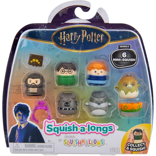 SQUISH-A-LONGS HARRY POTTER SET 6 pcs FIGURES & ACCESSORIES