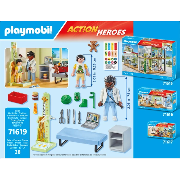 PLAYMOBIL ACTION HEROES PEDIATRICIAN WITH TEDDY BEAR