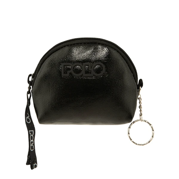 POLO 2026 MINI SEMI-CIRCULAR WALLET EMBOSSED BLACK