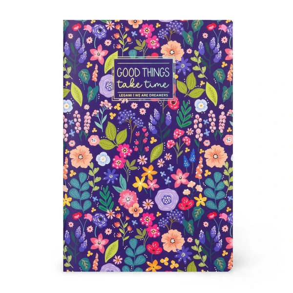 LEGAMI ΣΗΜΕΙΩΜΑΤΑΡΙΟ A5 MEDIUM ΡΙΓΕ - FLOWERS