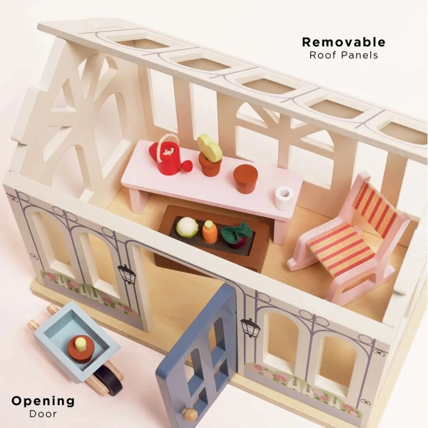LE TOY VAN WOODEN CONSERVATORY PALYSET