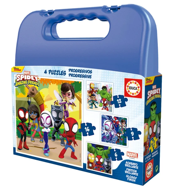 EDUCA PROGRESSIVE ΠΑΖΛ 6-9-12-16 τεμ. SPIDEY & HIS AMAZING FRIENDS