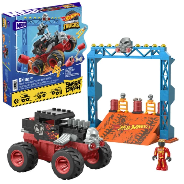 MEGA HOT WHEELS SMASH N CRASH BONE SHAKER 151 pcs.
