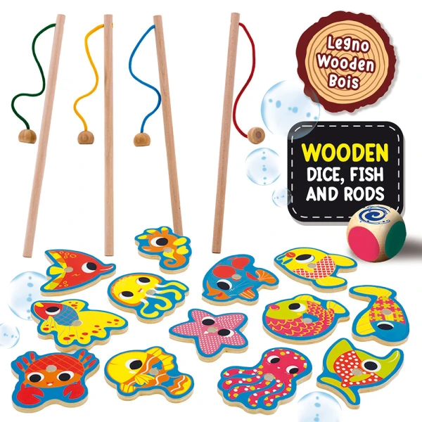 LISCIANI MONTESSORI BABY ΕΚΠΑΙΔΕΥΤΙΚΟ ΠΑΙΧΝΙΔΙ WOOD MAGNETIC FISH FUN
