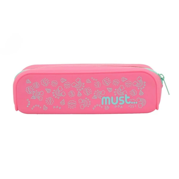 MUST FOCUS SILICONE PENCIL CASE 20X5X6 cm PATTERNS - 4 COLOURS