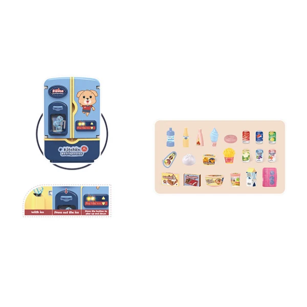 SET REFRIGIRATOR WITH LIGHT AND SOUNDS ACCESSORIES  - 2 COLORS
