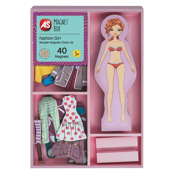 AS MAGNET BOX FASHION GIRL DRESS-UP 40 ΕΚΠΑΙΔΕΥΤΙΚΟΙ ΞΥΛΙΝΟΙ ΜΑΓΝΗΤΕΣ ΓΙΑ 3+ ΧΡΟΝΩΝ