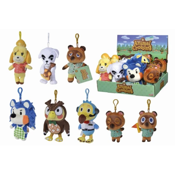 SIMBA PLUSHIES ANIMAL CROSSING BELTCLIP - SEVERAL DESIGNS