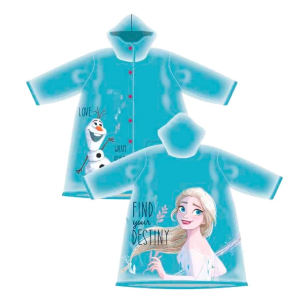 PVC RAINCOAT FROZEN LIGHT BLUE