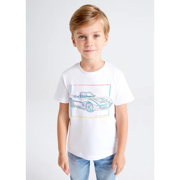 MAYORAL SHORT SLEEVES BLOUSE CAR WHITE