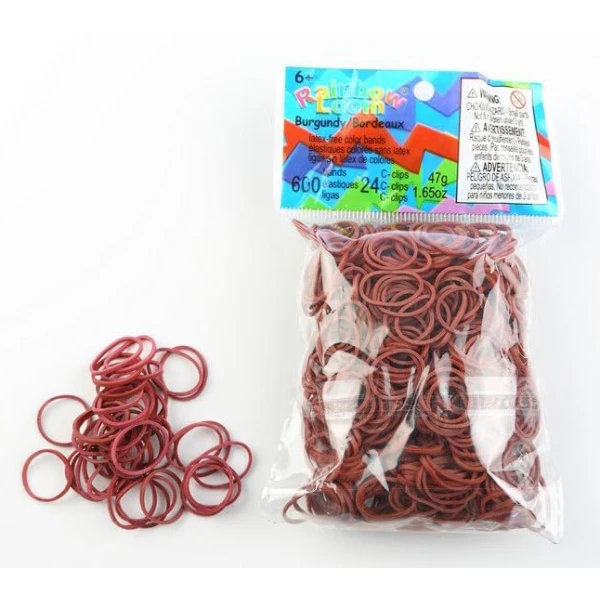 RAINBOW LOOM REFIL BANDS BRIGHT BURGUNDY