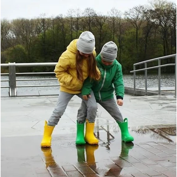 CROCS HANDLE IT RAIN BOOTS KIDS GRASS GREEN