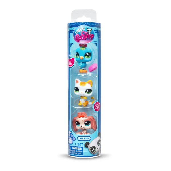 LITTLEST PETSHOP FIGURES 3 pcs. IN TUBE W1 - CITY VIBES