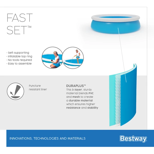 BESTWAY ΠΙΣΙΝΑ 183X51 cm FAST SET