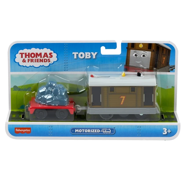 THOMAS THE TRAIN - MOTORIZED TRAIN WITH WAGON - TOBY