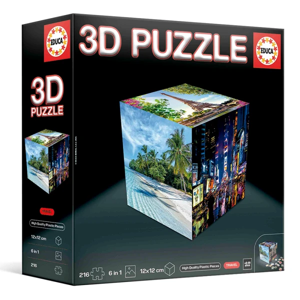 EDUCA 3D ΠΑΖΛ 216 τεμ. TRAVEL