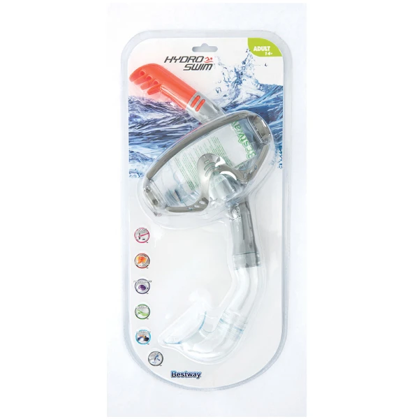 BESTWAY HYDRO-SWIM SECRET BAY SNORKEL SET GREY