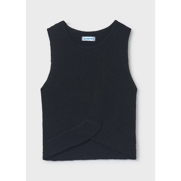 MAYORAL KNITTED TOP PERFORATED BLACK 