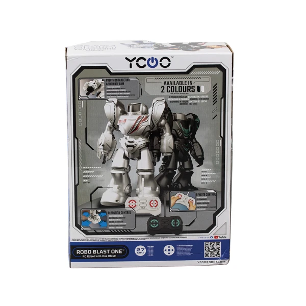 SILVERLIT YCOO ROBO BLAST ONE REMOTE CONTROL ROBOT WHITE FOR AGES 5+