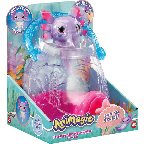 ANIMAGIC SINGLE WATER FIGURE AXOLOTL WITH AQUARIUM