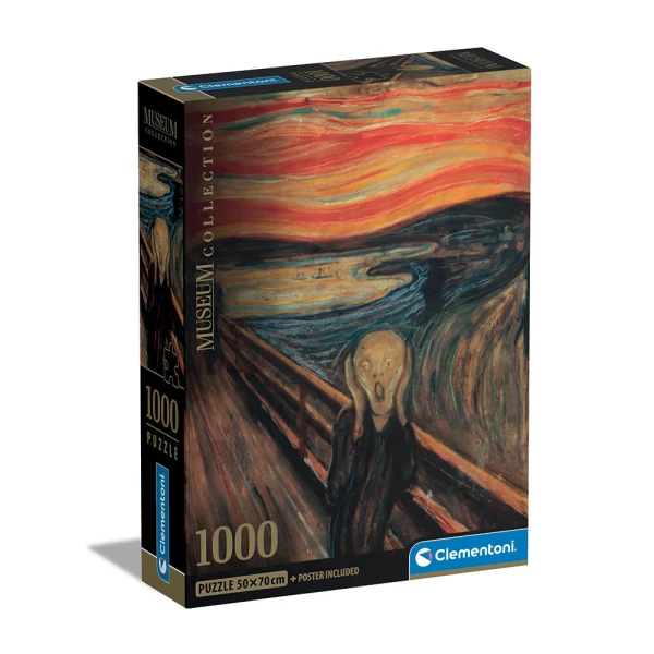 CLEMENTONI PUZZLE MUSEUM COLLECTION MUNCH - THE SCREAM - COMPACT BOX 1000 pcs