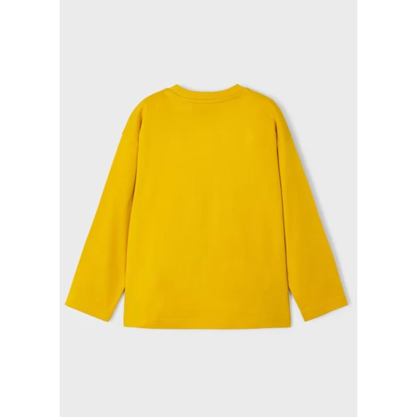 MAYORAL BLOUSE LONG SLEEVES PUFF PRINT MUSTARD