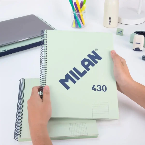 MILAN A4 SPIRAL NOTEBOOK 80 SHEETS COLLECTION GREEN